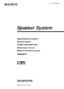 Sony SS-SP42FW Operating Instructions